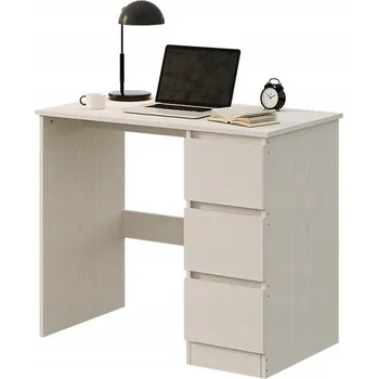 Psací stůl Obdélníkový psací stůl Muvu 90 x 50 x 76 cm bílý