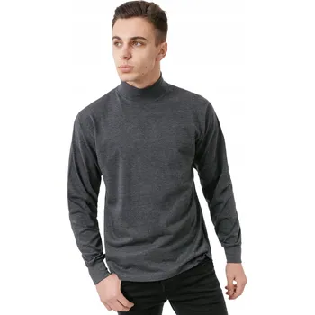 Pánský svetr Pánský tenký rolák, svetr rolák ADAM XL melír/tmavý