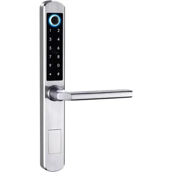 Dveřní kování Elektronické kování SMART TTLock - rozteč 85-92mm, stříbrná povrchová úprava, pro levé i pravé dveře, s krytkou vložky