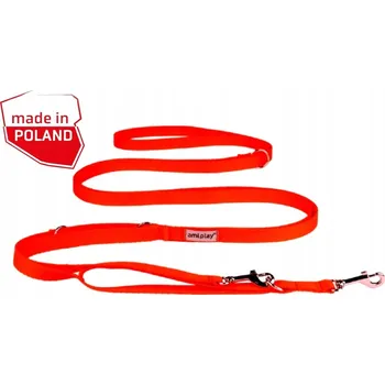 Vodítko pro psa Vodítko 8in1 Samba S Oranžová páska 4 m Amiplay