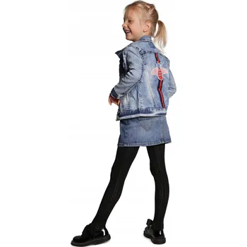 YOCLUB dětské punčocháče černé bavlna velikost 134