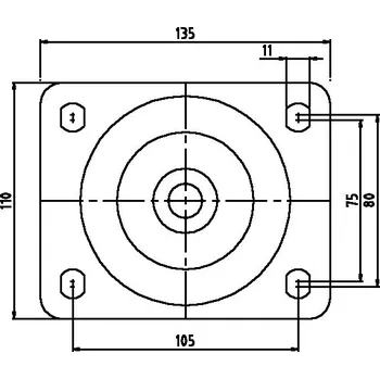 Pojezdové kolečko ZVK 200/GT Otočné kolo s gumovou obručí 7220135