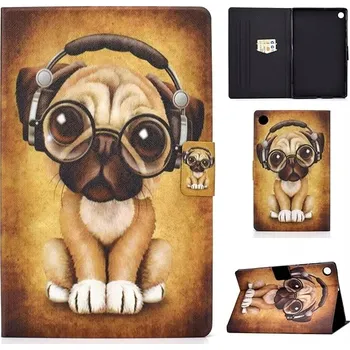 Pouzdro na tablet Pouzdro na tablet 7–8" 25x15,5 cm DOTYKOVÉ PERO MOPS v sluchátkách Pouzdro s klapkou