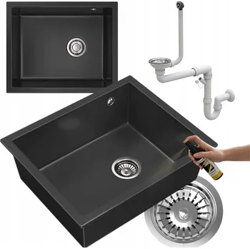 Granitový dřez Jednodřez granitový Granitan černý