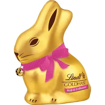 Čokoláda VELIKONOCE Lindt Gold Hase Weiß & Erdbeere 100g