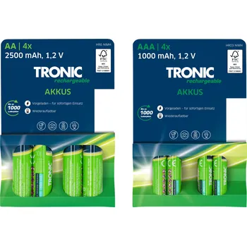 Článková baterie TRONIC® Nabíjecí baterie Ni-MH Ready 2 Use, 4 kusy