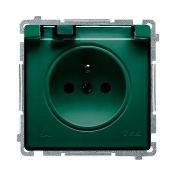 Elektrická zásuvka Elektrická Zásuvka nástěnná Kontakt-simon zelená