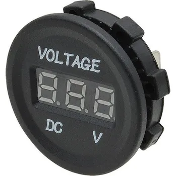 voltmetr do auta Digitální voltmetr - červený displej / zapuštěný - napájení 12 - 24 V
