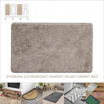 Koupelnová předložka Protiskluzová koupelnová předložka Shaggy BÉŽOVÁ HNĚDÁ