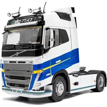 Hračka 1:24 VOLVO TRUCKS FH Globertrotter xl bílá modrá