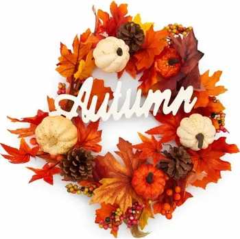 Velikonoční dekorace DECOLED Věnec 48 cm, Plast a Drát, IP44, Venkovní