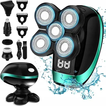 Holicí strojek Crowner Elektrický Holicí Strojek pro muže na holení hlavy, 5 BŘITŮ 5D