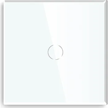 vypínač DOTYKOVÝ SPÍNAČ SVĚTLA SKLENĚNÝ BÍLÝ NA ZEĎ 240V