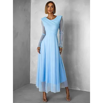 Dámské šaty Světle modré tylové společenské šaty ASHER Velikost: ONESIZE