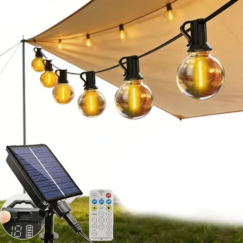 Venkovní osvětlení Solární girlanda světla, zahradní, 12 LED žárovek na balkon, 10 m, IP65