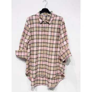 Dámská košile Civico flanelová károvaná košile Camicia růžovo-hnědá Velikost: UNI