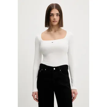 Pánská móda Tričko s dlouhým rukávem Tommy Jeans DW0DW21836 béžová 01X, vel. XL