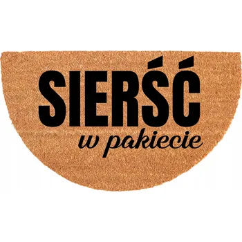 Rohožka PŮLKRUHOVÁ KOKOSOVÁ VSTUPNÍ ROHOŽKA S VTIPNÝM MOTIVEM - SRST V CENĚ