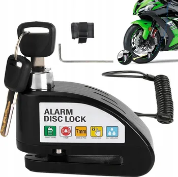 Motozámek Zámek kotoučové brzdy s alarmem 110dB pro motocykly, skútry a jízdní kola