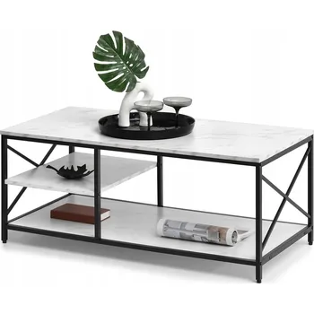 Konferenční stolek Konferenční stolek Mebel-Partner obdélníkový 100 x 50 x 43 cm bílý