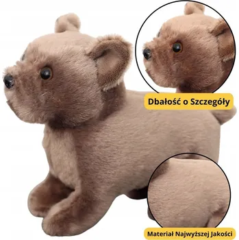 plyšák Plyšová Plyšák Malý pes Hnědý 19 Cm