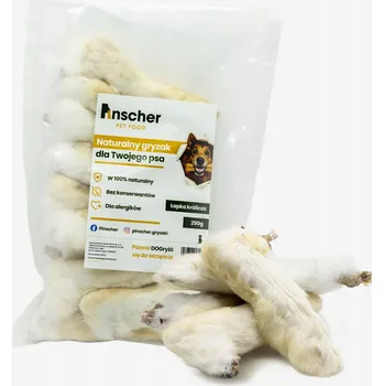 Pamlsek pro psa Přírodní kousátka pro psy Pinscher králičí tlapka 250 g