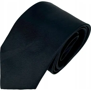 Kravata Elegantní pánská kravata klasická černá hladká lehce lesklá módní