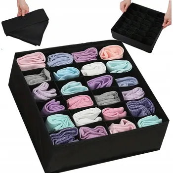 Organizér oblečení ORGANIZÉR ZÁSOBNÍK DO ZÁSUVKY SKŘÍNĚ NA PRÁDLO PONOŽKY 24 PŘIHRÁDEK