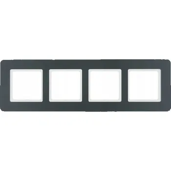 Berker šedý čtyřnásobný Rámeček