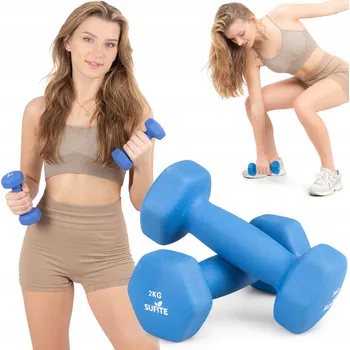 Činky s bituminovou výplní, pevné SUFITE 2x 2 kg