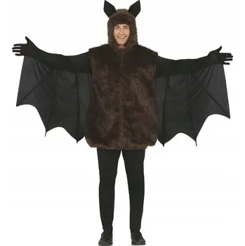 Karnevalový kostým KOSTÝM NETOPÝR PLÁŠŤ ČERNÝ M(48-50)