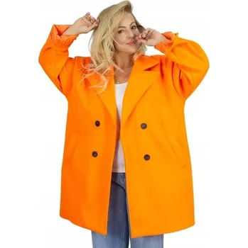 Dámský kabát Dámský jarní kabát NEON dvouřadý klasický elegantní HIT univerzální velikost