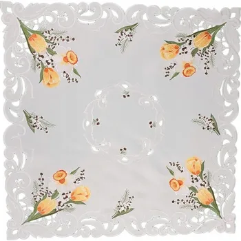Obraz Obrus JARNÍ - 85x85 cm - sváteční vzor květiny
