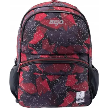 Školní batoh Školní batoh Bejo s více přihrádkami, černý, červený, 28 l