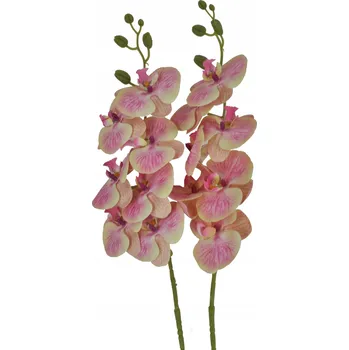 umělá květina Orchidej oranžová umělý květ dekorativní 105 cm