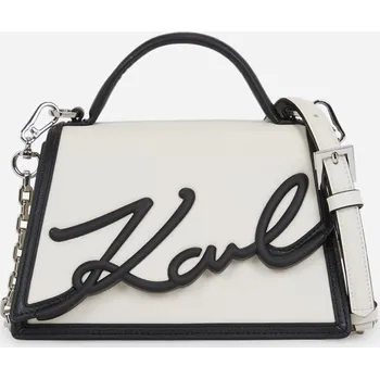 Kabelka CROSSBODY KARL LAGERFELD K/SIGNATURE 2.0 SP SM CB BL/WH WHITE/BLACK