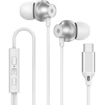 Sluchátka FOREVER Drátová sluchátka Forever EP-02 do uší USB-C NO SIZE BÍLÁ