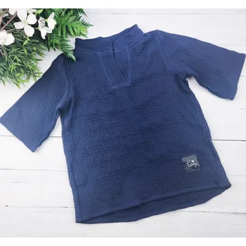 Dívčí mikina Kulišárny Mušelínová polokošile NAVY VELIKOST: 98-104