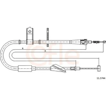 Lanko parkovací brzdy Lanovod parkovací brzdy COFLE 11.5744