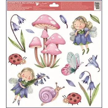 Okenní dekorace Anděl Okenní fólie s glitry Víly 30 x 33,5 cm 6789 Typ: Modré víly