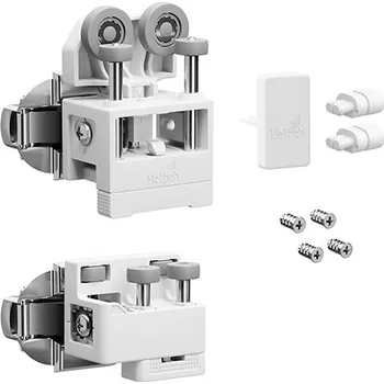 Nábytkové kování Hettich WingLine L, Sada kování pro středně těžké dveře s dolním vedením, 12 kg, bílá, levé, bez zavírací pružiny