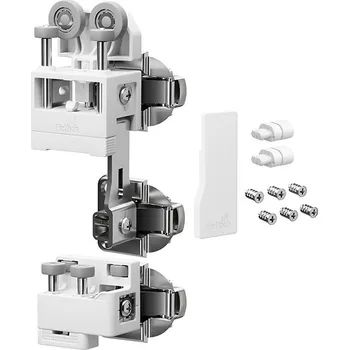 Nábytkové kování Hettich WingLine L, Sada kování pro těžké dveře s dolním vedením, 25 kg, bílá, pravé, bez zavírací pružiny