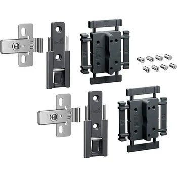 Nábytkové kování Hettich WingLine L, Středový rychlomontážní závěs seřiditelný, antracitová, 2 ks