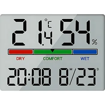 Meteostanice Verk 27438 Teploměr s vlhkoměrem a časem bílý