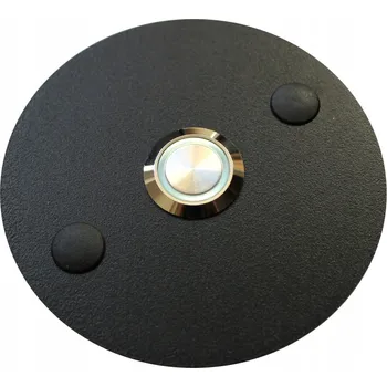 Domovní zvonek Tlačítko zvonku k domovnímu telefonu Ocel LED 9/12/24/230V D8,5 kulatý černé