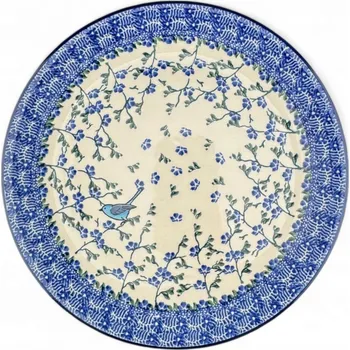 Talíř Mělký jídelní talíř 25 cm Ptáček, dekor 1935, keramika Bolesławiec