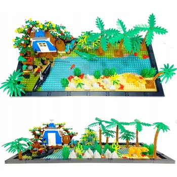 ostatní stavebnice STAVEBNICE PRO DĚTI SADA JUNGLA EXOTICKÁ ZVÍŘATA 343dílů