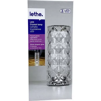 Lampička Lethe Křišťálová LED lampička Poświata ve tvaru růže ”1”