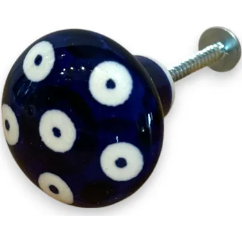 Nábytkové kování Knopka, úchytka na nábytek Kropka dek. 70A, TKR Ceramika Bolesławiec