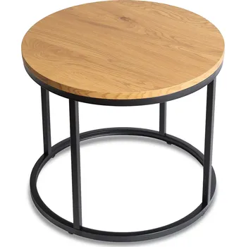 Konferenční stolek Konferenční stolek Mebel Elite kulatý 53 x 53 x 46 cm černý, zlatý dub